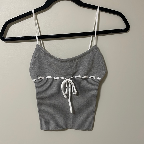 Edikted - Emily Knit Tank Top - Grey Melange - XS - Picture 2 of 4